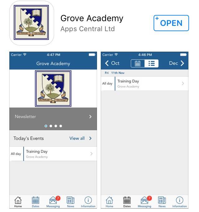 New Grove Academy App