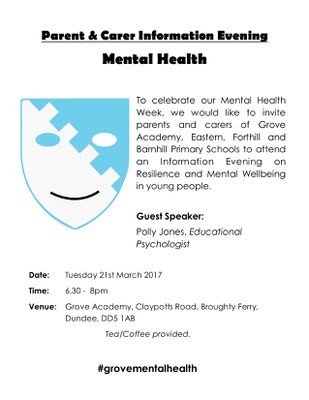 Grove Mental Health Week Flyer